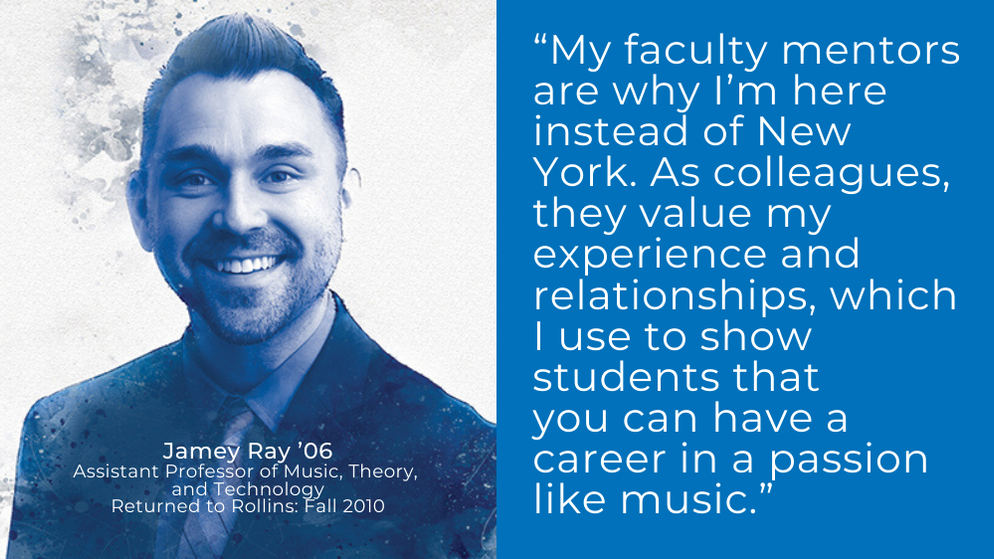 Music professor Jamey Ray ’06