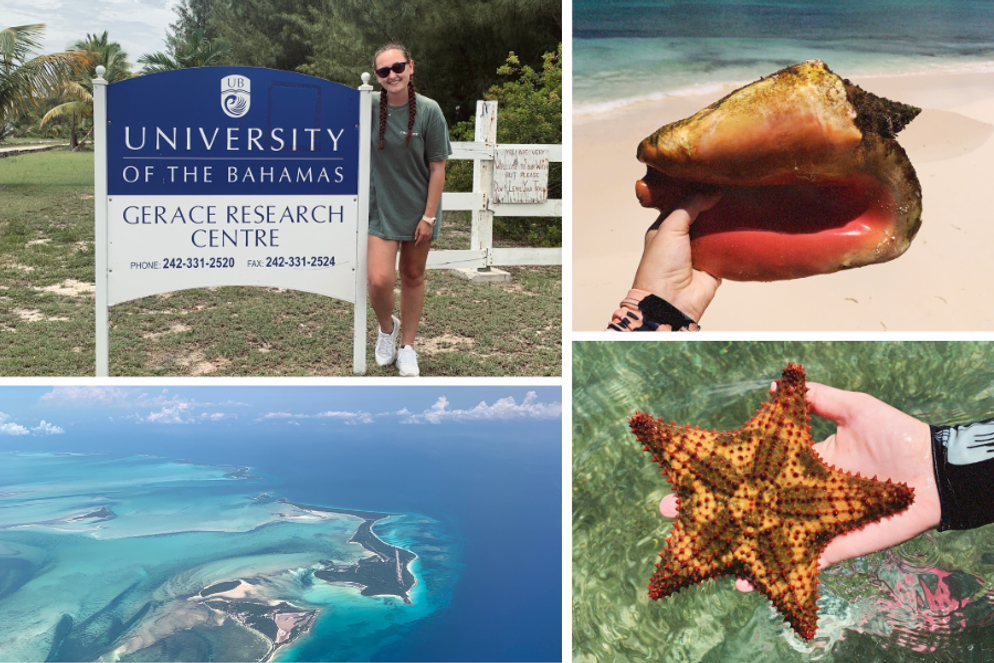 Rollins student Hollie Tweedie in the Bahamas