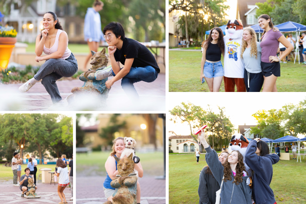 Students celebrating Fox Day