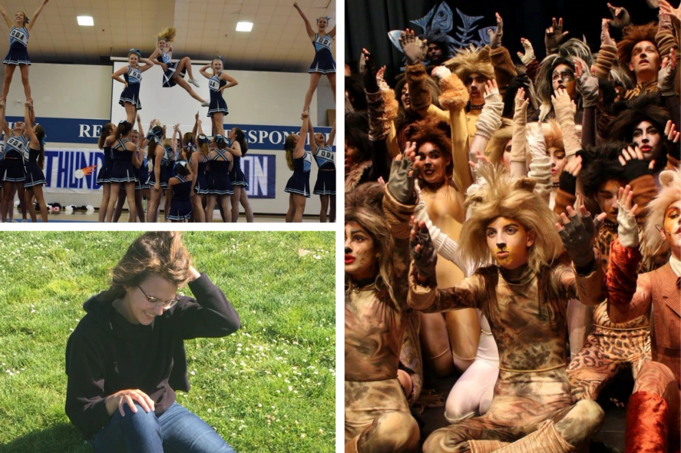 A collage of Mary Fulton in high school.