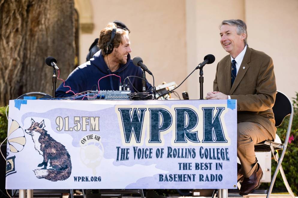 President Grant Cornwell makes an appearance on WPRK