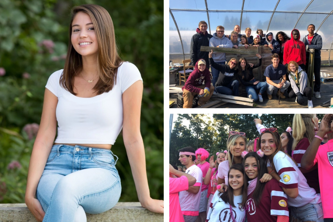 A collage of Bea Febres-Cordero in high school.