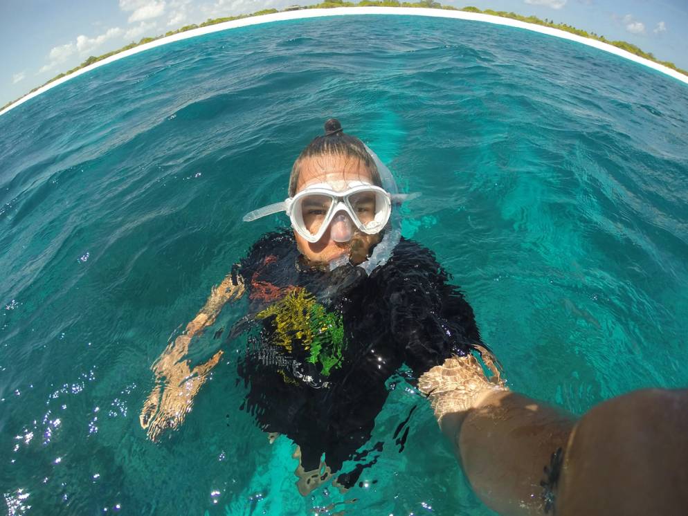 Angelo Villagomez ’04 snorkeling 