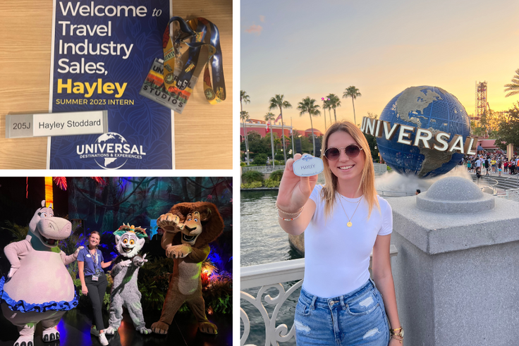 Rollins student Hayley Stoddard at Universal