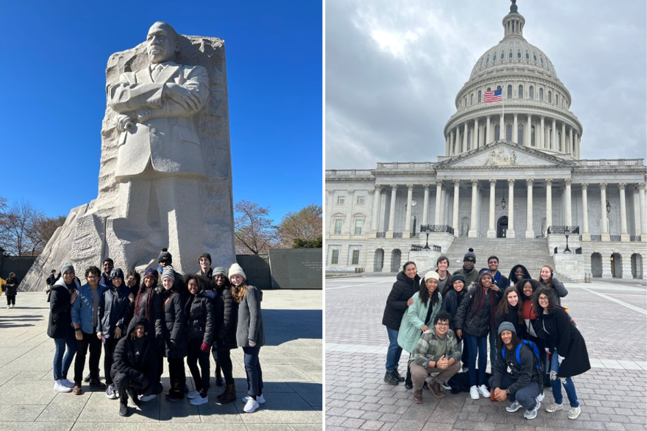 Rollins students pose in Washington, DC on an Immersion trip