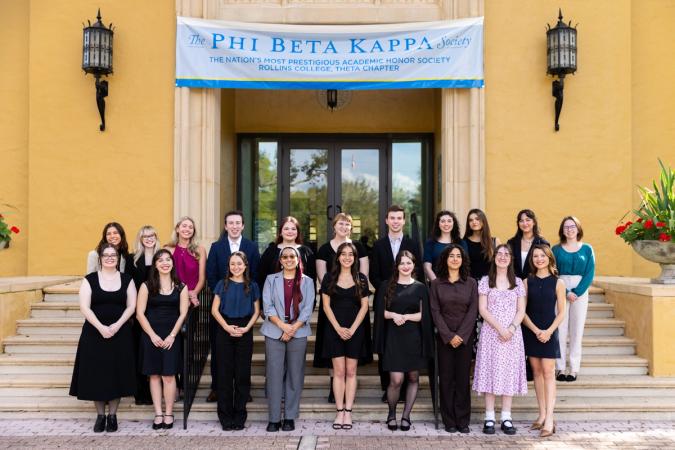 2025 Phi Beta Kappa induction class at Rollins College