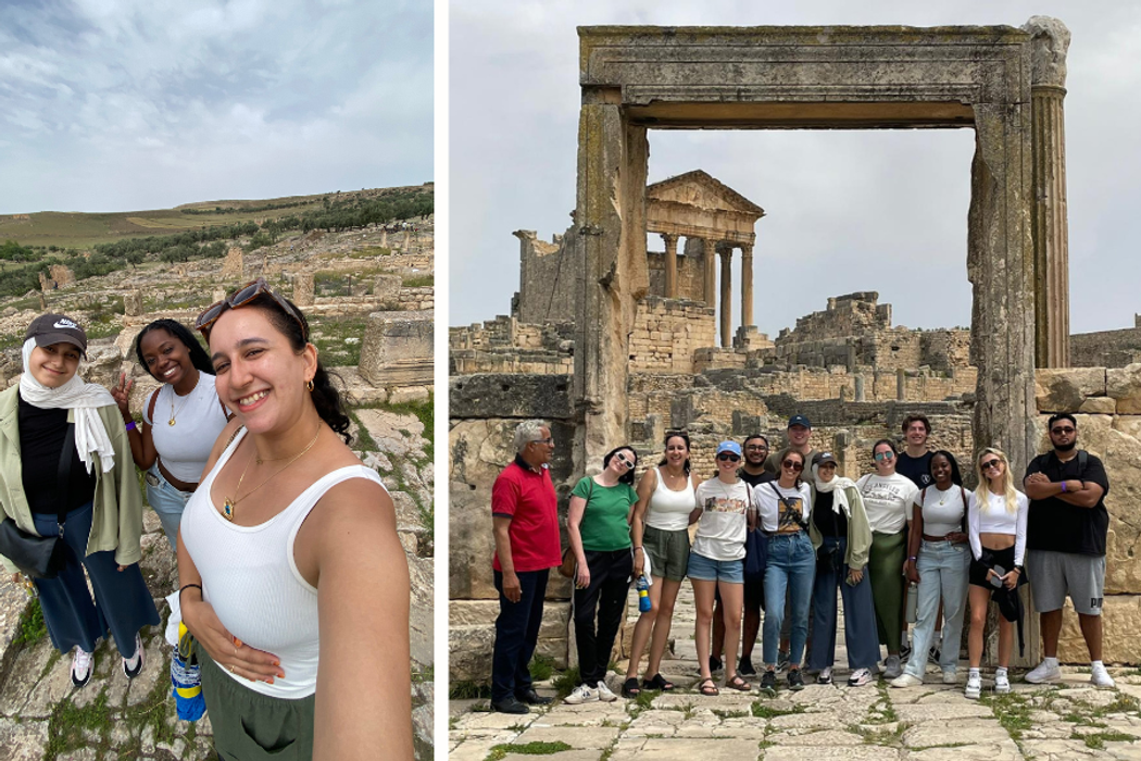 Rollins social entrepreneurship students participate in the Tunisia field study.