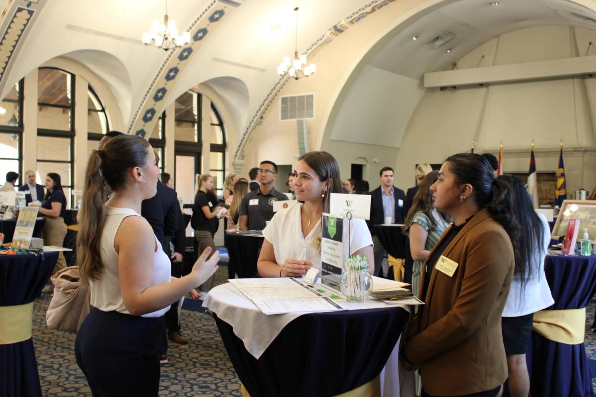 Group of people at job fair