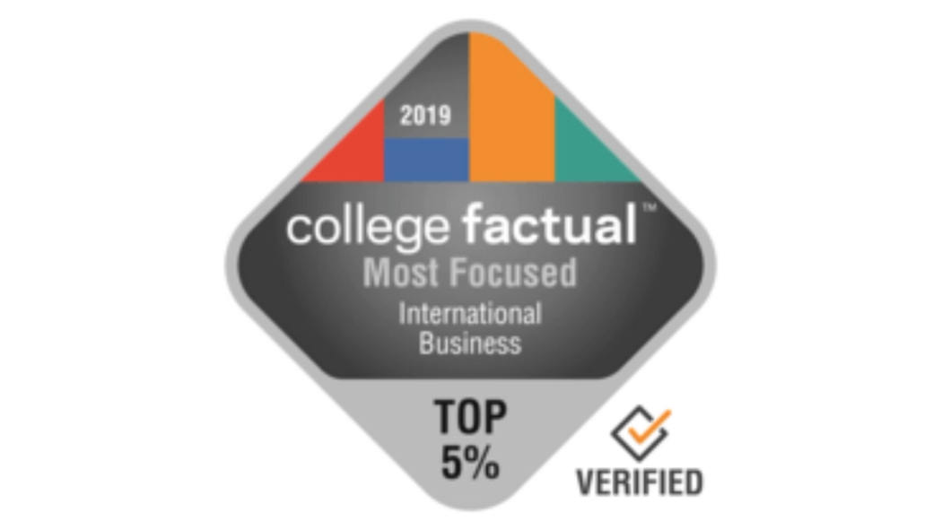 College Factual most focused international business top 5 percent, 2019