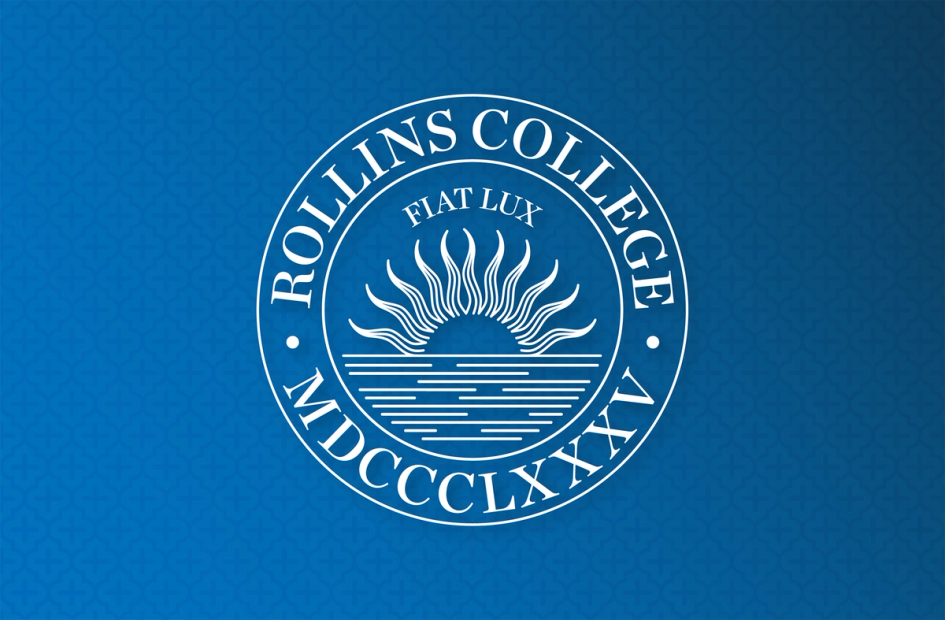 A blue graphic with white text that reads Every Voice One Vision