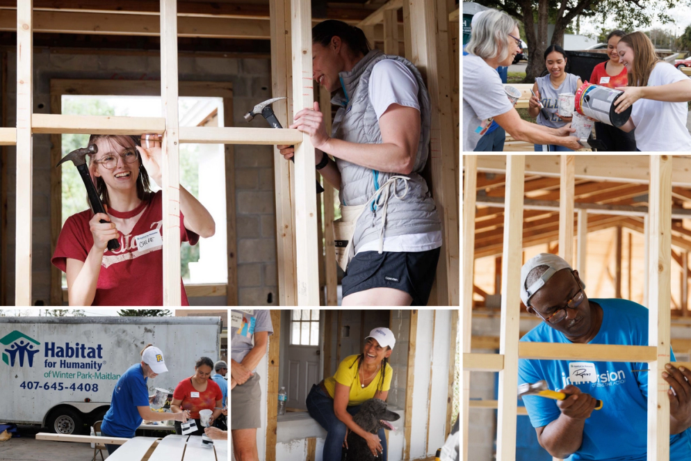 Tars old and new picked up tools and showed off their construction skills at a site that will become a new home for a family in need. 