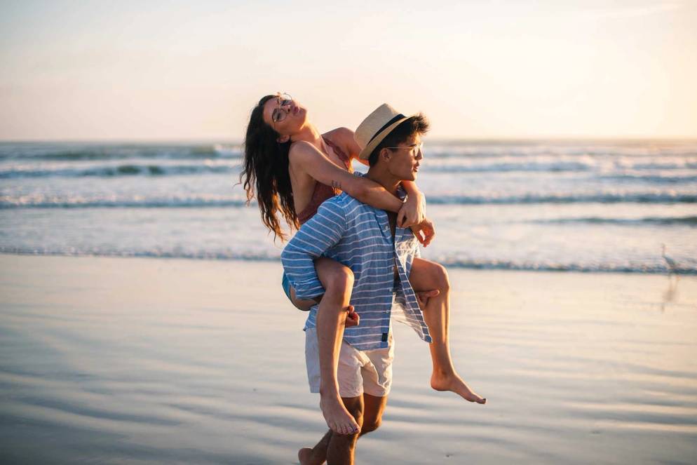 Students hang out at New Smyrna Beach.