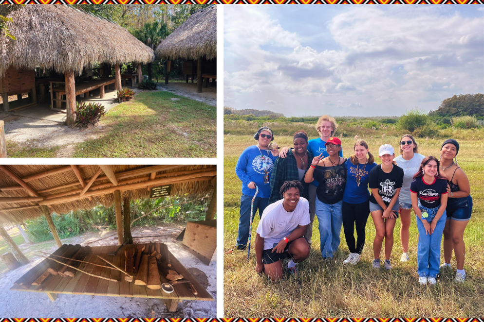 Rollins students at the Big Cypress Seminole Indian Reservation