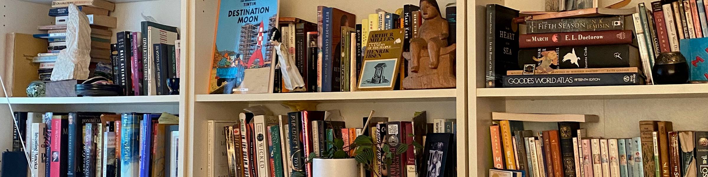 Jill Jones' home library.