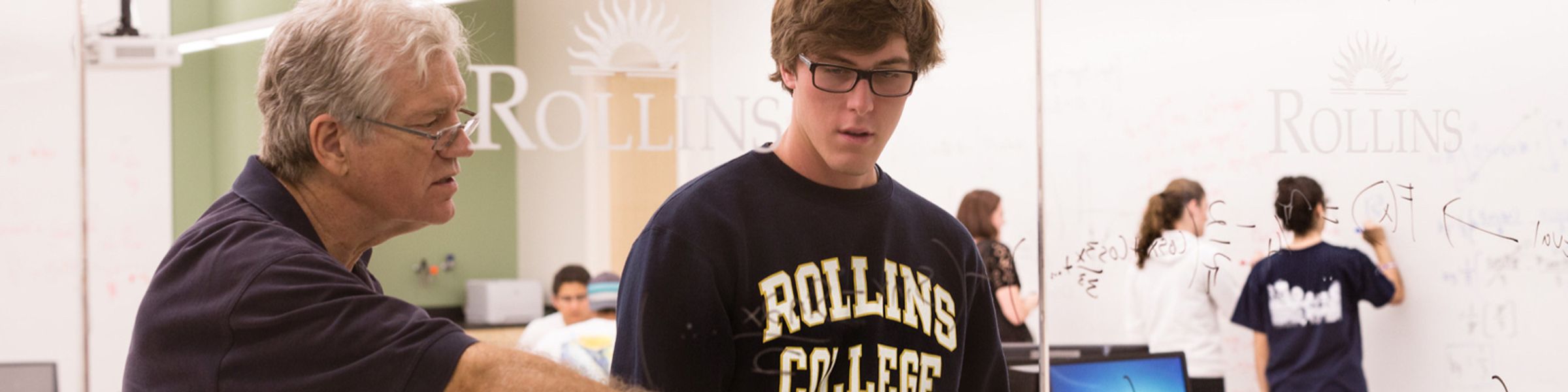 Students in a physics classroom.