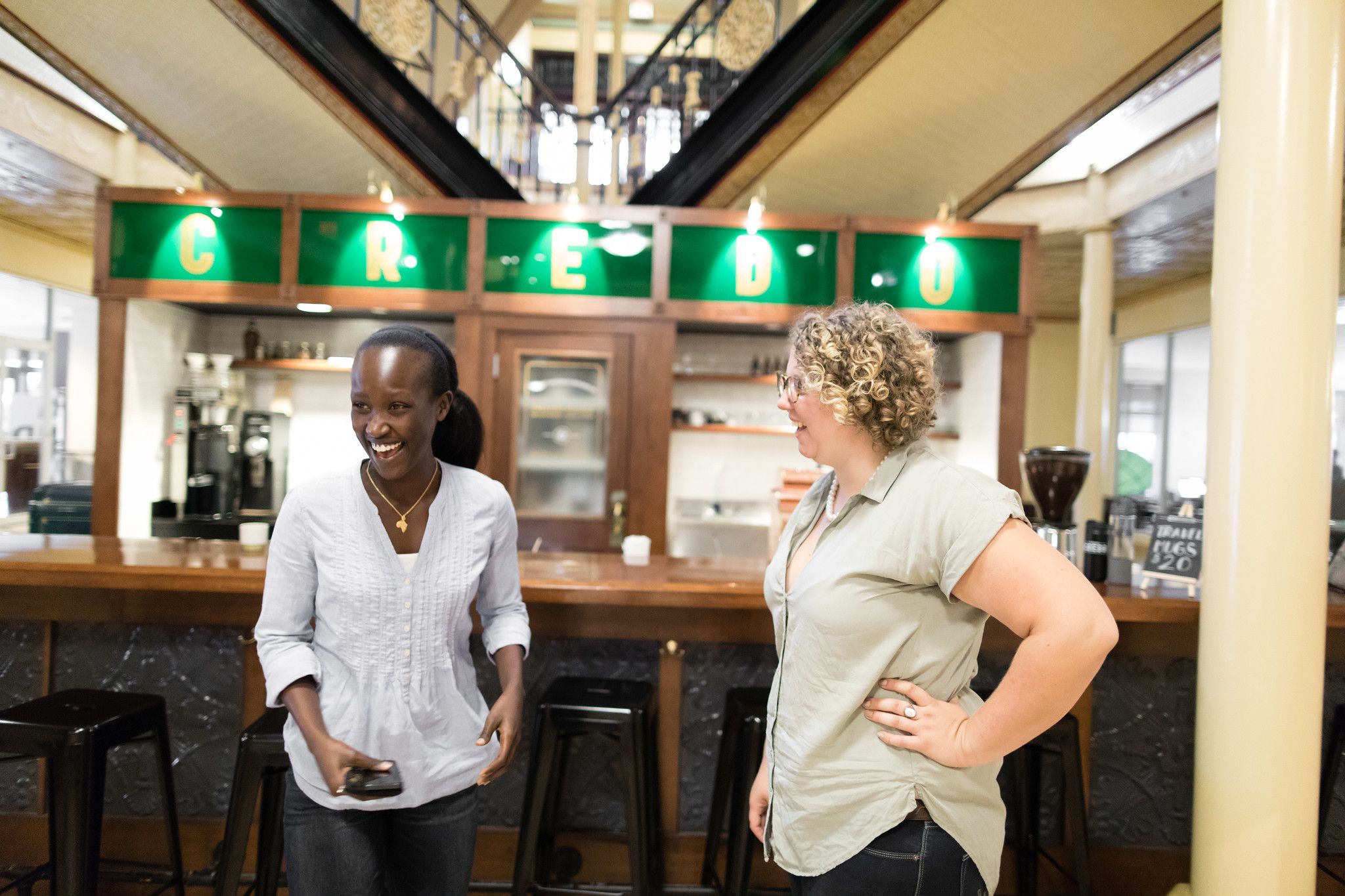 Community partners at Downtown Credo, a local coffee shop