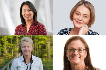 From top left: Jeannie Infante Sager ’94, Bryce Pittenger ’87, Ann Francis ’01, and Tori Linder ’14.