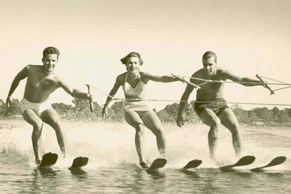 From left: Dick Pope Jr. ’52, Carolyn Alfred ’51, and Peter Fay ’51.