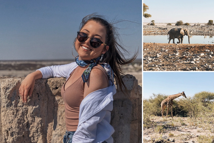 Sydney Brown on a study abroad experience in Namibia, Africa.