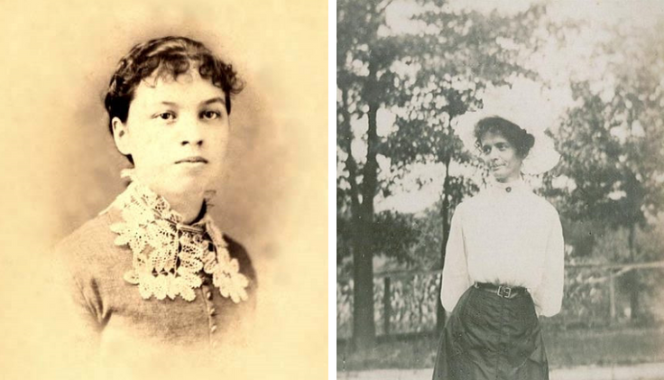 From left: Ida Missildine and Clara Guild, Rollins first female graduates. 