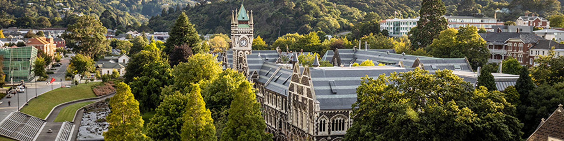 Areal photo of the University of Otago campus