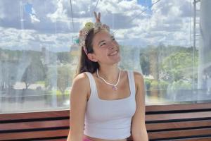 A Rollins student at Disney World