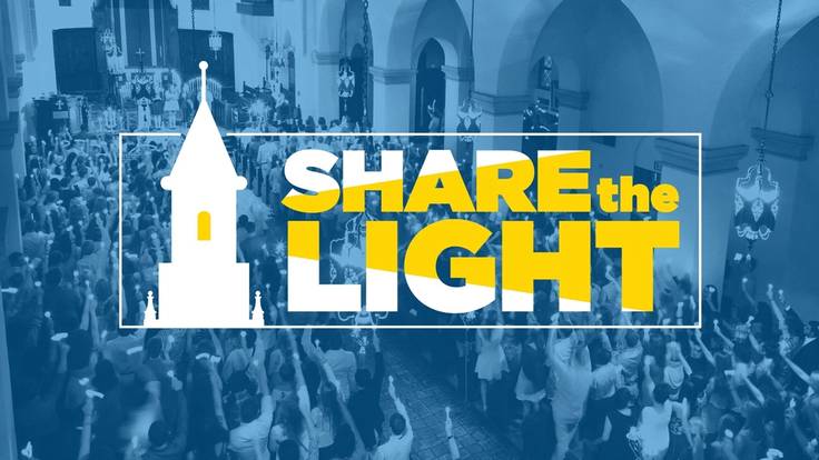 Share the Light promotional digital graphic.