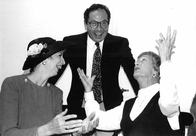 Joseph Nassif, professor emerita Rita Bornstein, and Winifred “Wynee” Warden ’45 ’12H.