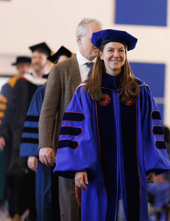 MacKenzie Moon Ryan at the 2024 Phi Beta Kappa induction ceremony.