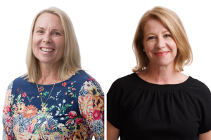 Jo Marie Hebeler, Rollins’ associate director of external communications, and Lauren Bradley, Rollins’ assistant vice president of external relations.