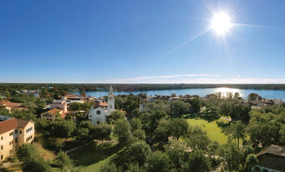 Aerial view of Rollins campus