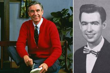 Fred Rogers, Rollins’ most beloved alumni, pictured in his signature red sweater a