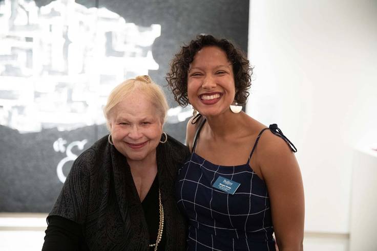 June Nelson P’89 provided generous support for the African Apparel exhibition at the Cornell Fine Arts Museum, which was co-curated by art history major Morgan Snoap ’20 (right).