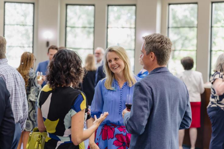 President Brooke Barnett at her welcome reception event