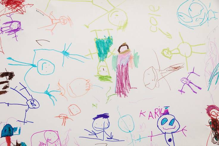 Artwork created by children at Rollins’ Child Development & Student Research Center.
