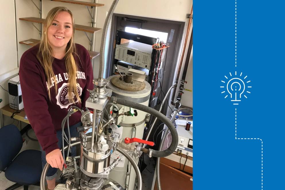 Josephine Speigelberg doing physics research at UC Davis.