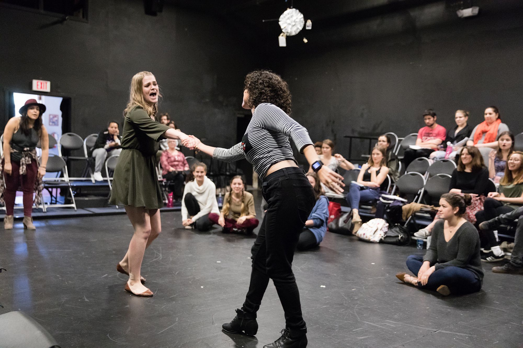 Theatre students participate in master class with Jessica Vosk.