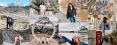 Collage of Rollins College students studying abroad in different countries.