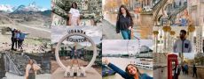 Collage of Rollins College students studying abroad in different countries.