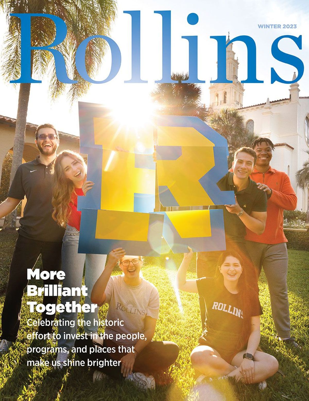 Winter 2023 Rollins magazine cover