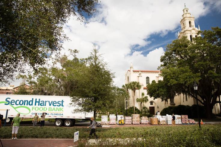 Second Harvest Food Bank parked on campus for a community event.