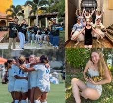 A collage of Rollins College students getting involved in the community.