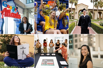 A grid of images from Rollins supporting Giving Day