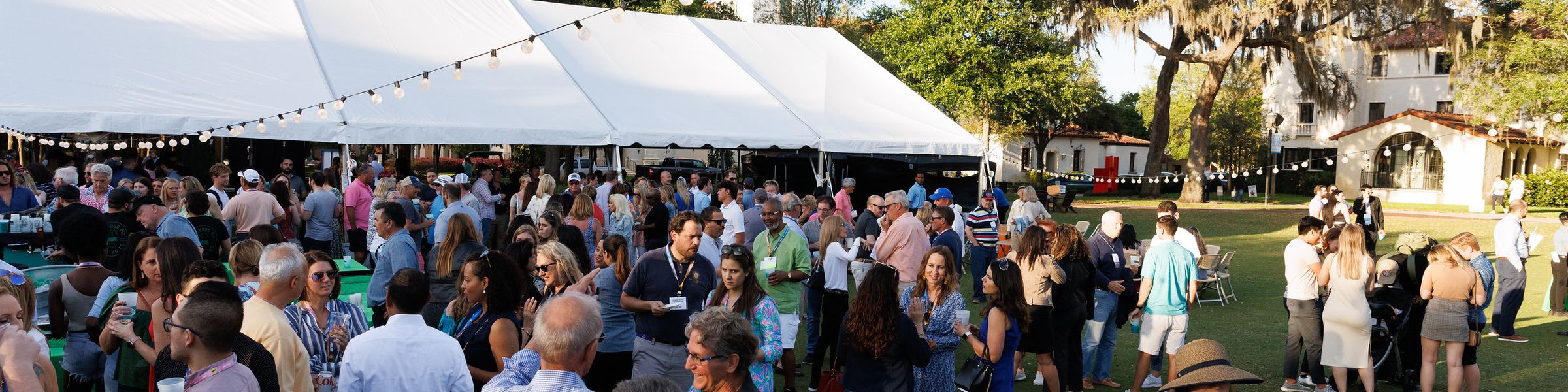 Rollins alumni gather for the annual Grove Party during Alumni Weekend 2023.