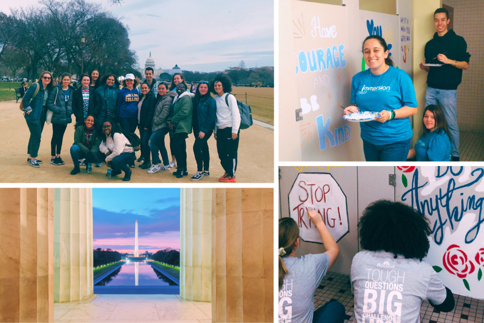 Rollins students on an Immersion trip in D.C.