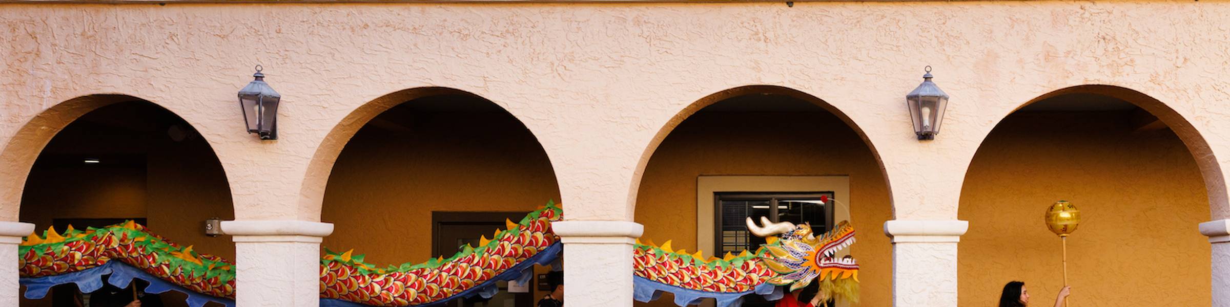 Chinese Dragon Dance Around Campus.