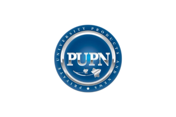 Private University Products and News Logo - blue and silver