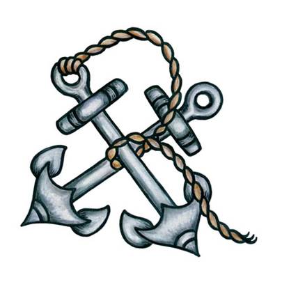 CROSSED ANCHORS tattoo