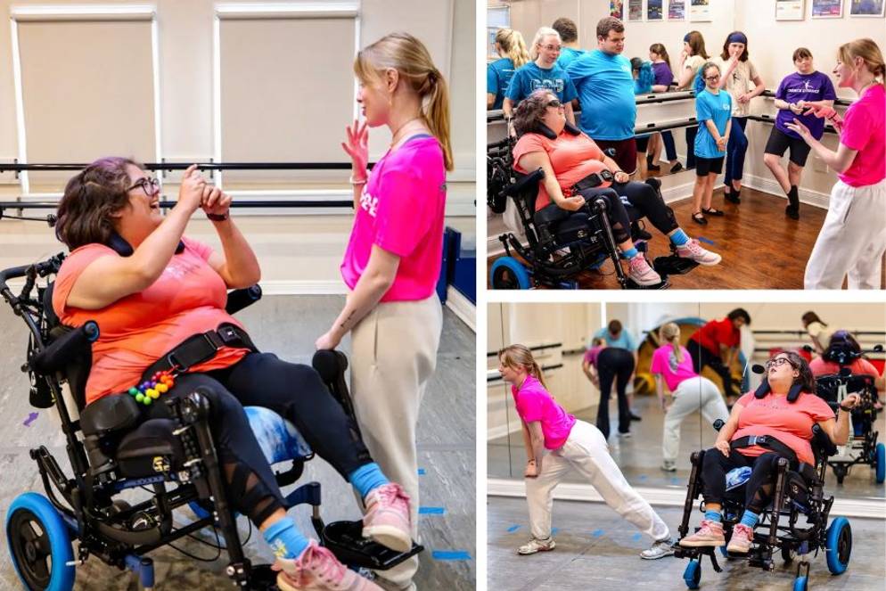 Sarah Briscoe ’26 leading a dance class at Chance 2 Dance