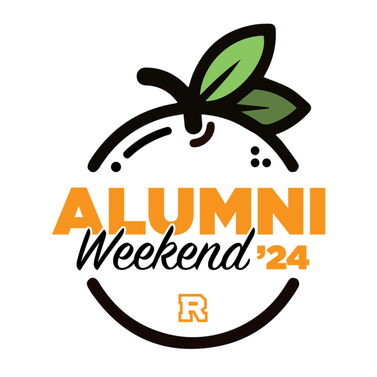 A logo for Rollins Alumni Weekend 2024